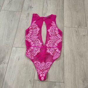 Victoria’s Secret Dream Angels Lace &a Fishnet Teddy size m